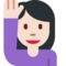 Person Raising Hand - Light emoji on Twitter